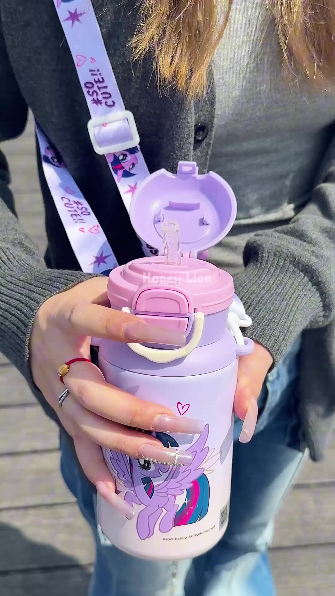 HoneyLion My Little Pony 360° Leak‑Proof Thermos Anti‑Spill For  School Bag#HoneyLionTH #MyLittlePonyTH #LeakProofThermos #SchoolEssentials #AntiSpillBottle