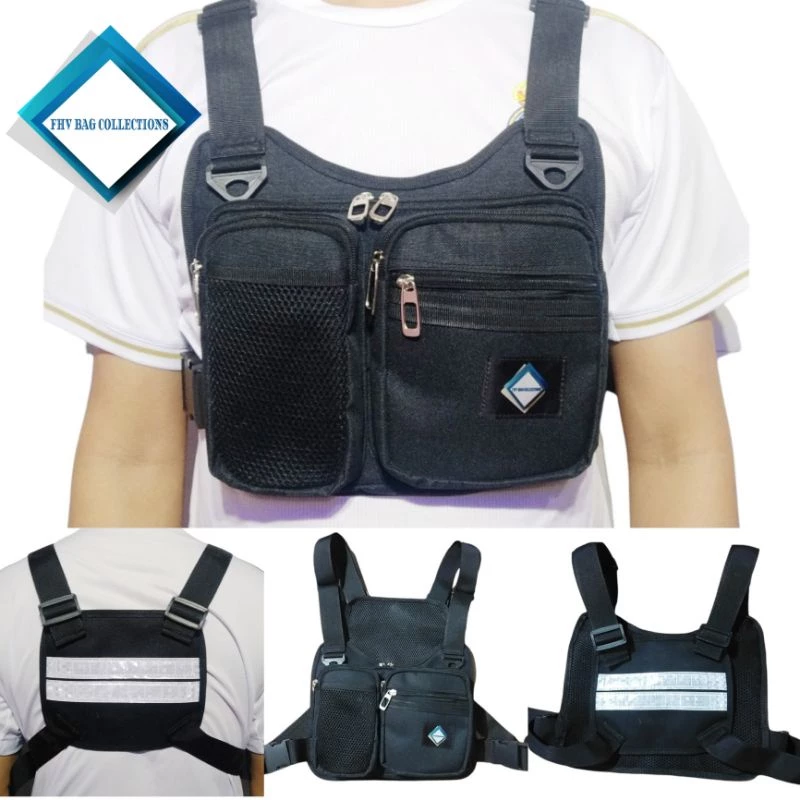 Rider Chest Bag | Chest Bag | Chest Rig Bag | Cross Bag with Reflector FHV Bag Collections