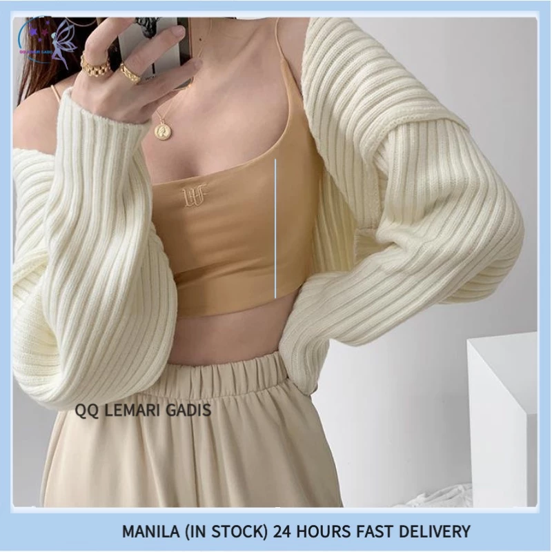 Fashion long-sleeved sweater Sunscreen knitted cardigan Short coat Women clothes Cardigan Crop top