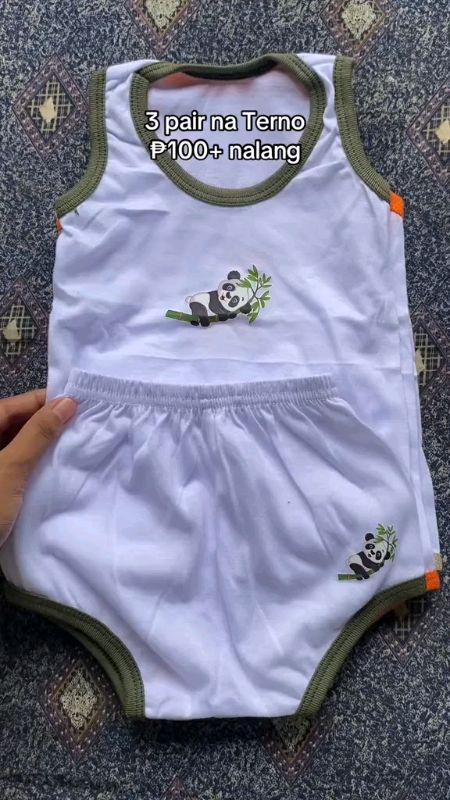 Ang cute 🥰 #terno #sando #whitesando #clothesforbaby #sale #giftideas #foryou
