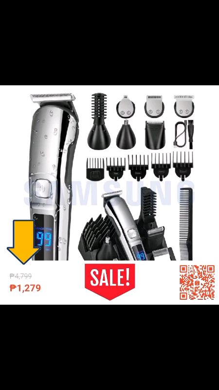 SAMSUNG 11 In 1 Electric Rechargeable Men Wireless Hair Trimmer Set Clipper Razor Shaver#MasMuraSaShopee