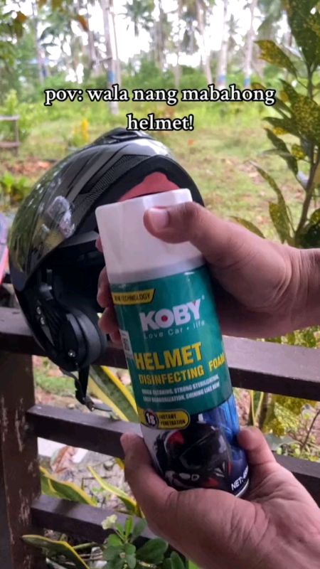 Helmet foam cleaner😍 #foamspray #helmetcleaner #rider #motor #motorcycle #fyp #trending #FreeCoinSaShopee