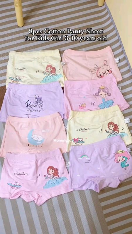 8pcs cotton panty short for kids girl 3-10 years old #pantyshort #pantyshortforkids #boyleg #kidsboxer #cottonpantyshort