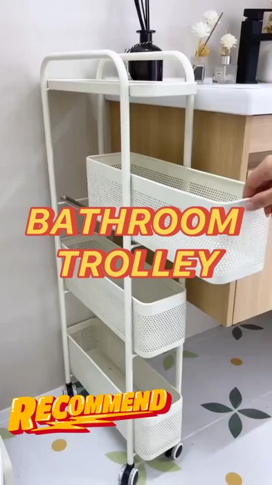 Bathroom trolley #trolley #bathroom #organizer #slimorganizer #rollingcart #BathroomEssential #Kitchen #homeessential #home #fypviral #fyp