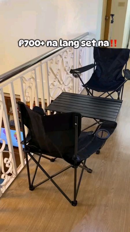 CAMPING CHAIR AND TABLE SET  #campingchair #campingtable #campingset #MasMuraSaShopee