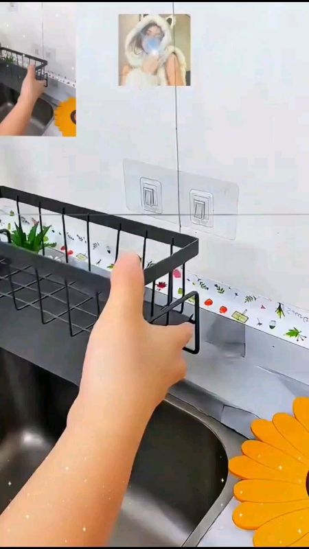 Kitchen Faucet Sink Drain Rack Sponge Holder With Drainer Bathroom Shampoo Soap Storage Shelf Toilet