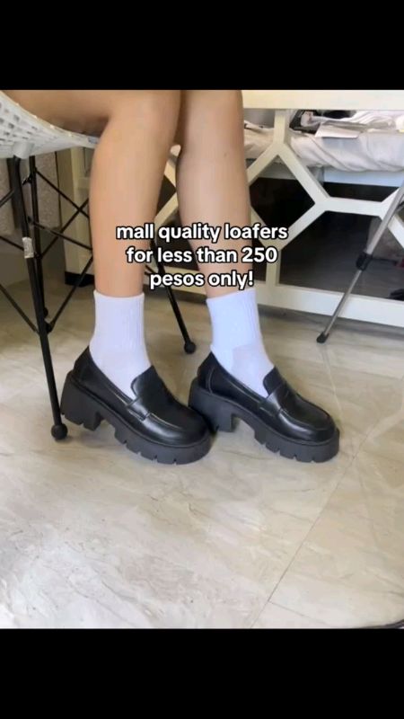 Loafers Shoes for Women Retro High Heeled #FreeCoinsInShopeeVideo #MasMuraSaShopee #Trending #Trendy #Shopee #Shoes #Loafers