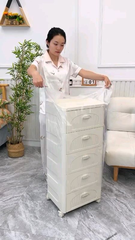 MUJU Orocan Drawer Plastic Clothes Organizer With Wheels Drawer Cabinet Durabox Organizer Storage #fyp #FreeCoinsInShopeeVideo
