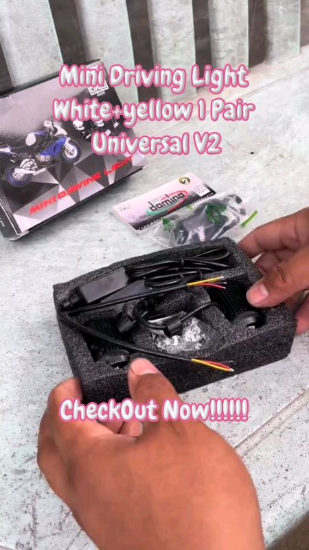Mini Driving Light White+yellow 1 Pair Universal V2 #motorparts #FORMOTOR #FreeCoinsInShopeeVideo #MasMuraSaShopee #ShopeePHPayDaySale #FYP
