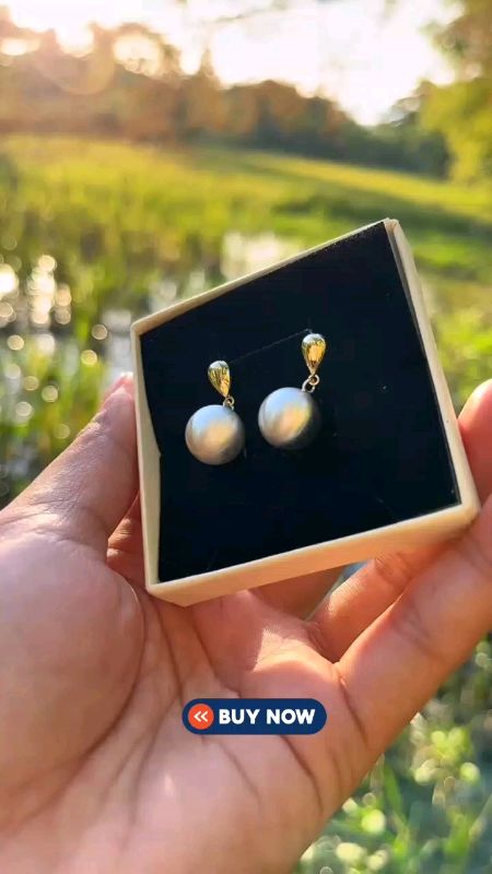 #[GG] Brushed Metal Ball Earrings Frosted