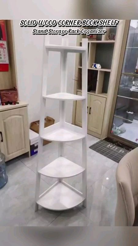 4/5/6 layer Solid Wood Corner rack Corner Shelf Flower Stand Bookshelf Storage Rack Organizer 187CM