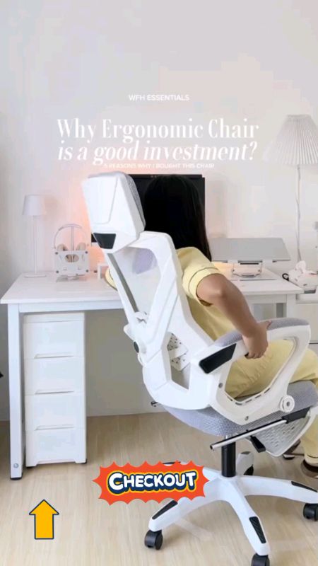 Ergonomic chair with lumbar support footrest  #ergonomicchair #officechair #FreeCoinsInShopeeVideo #MasMuraSaShopee #ShopeePHPaydaySale
