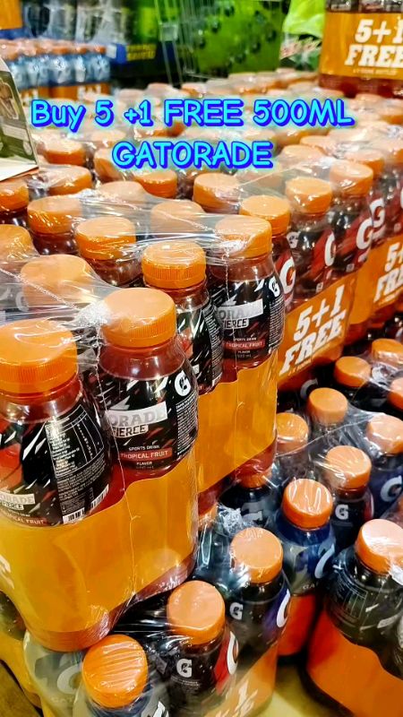 BUY 5+1 FREE 500ML GATORADE.#gatorade #gatoradedrink #gatorade500ml #gatorademix #pepsi #shoppeevideo #Murasashoppee