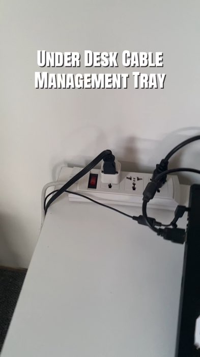 Malinis tignan ang desk, mas ganado mag-work ✨Hidden wires, clean setup. #CableManagementTray #DeskWireOrganizer #UnderDeskOrganizer