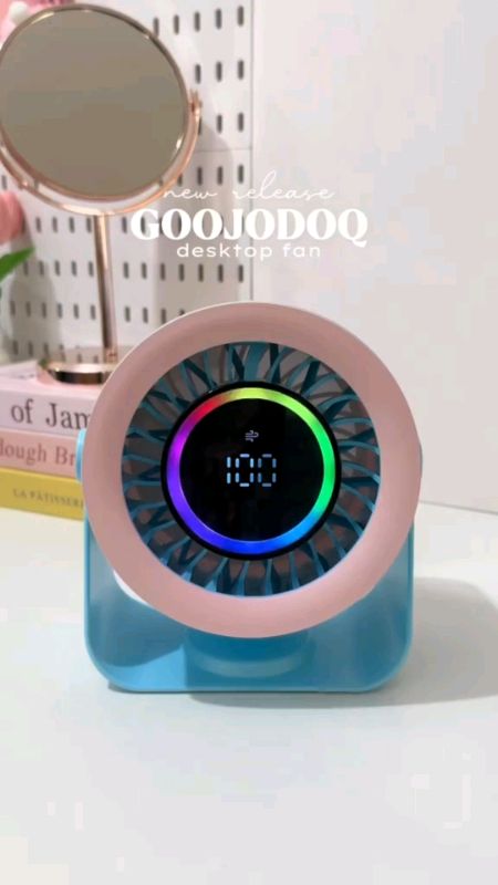 GOOJODOQ GFS008 4000 mAh Desk Fan Rechargeable Electric Desktop Turbo#HugotSaShopee #fyp #MasMuraSaShopee #trending #viral #deskfan #turbofan #fan