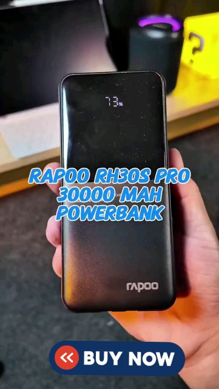 Rapoo RH30S PRO 30000mAh 22.5W Powerbank with Built-in Cable Fast Charging Power Bank Original#freecoinsinshopeevideo #masmurasashopee