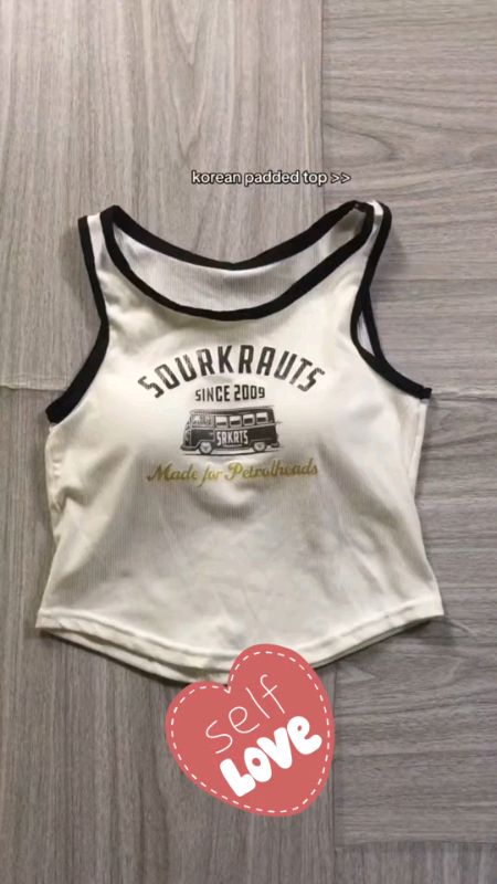 Korean version of the new letter halter vest short dress on the chest pad #paddedtop #womenswear #FreeCoinsInShopeeVideo #MasMuraSaShopee