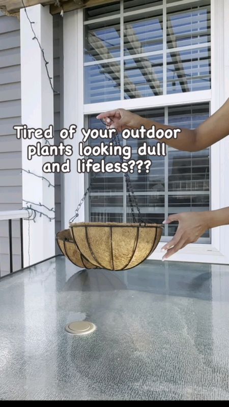 Hanging Planter Basket with Coir Liner Wire Plant Pot with Chain Porch Flower Pots Hanger Garden#HangingPlanterBasketwithCoirLinerWirePlantPotwithchai