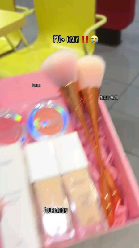 BLUSHER, MAKEUP BRUSH, FOUNDATION #cutie #maganda #mura