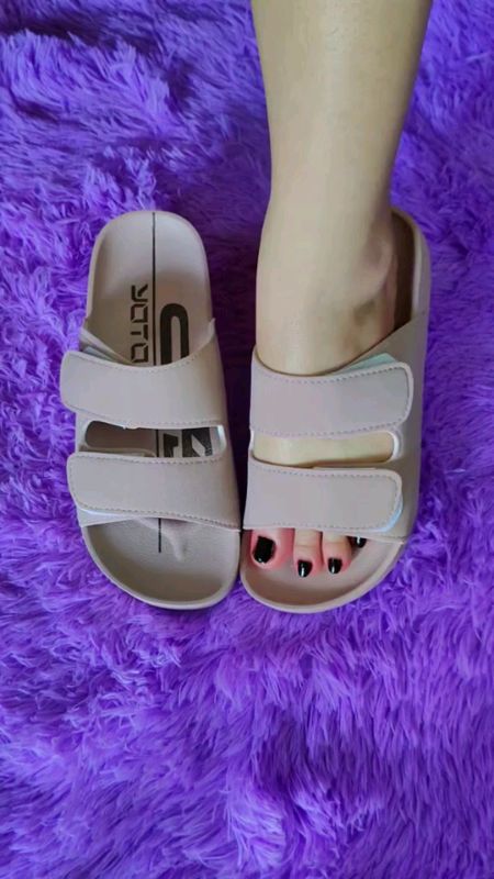 Women's comfy basic rubber sole with two strap non-slip slipper #slipper #nonslipslipper #trending #fyp #MasMuraSaShopee