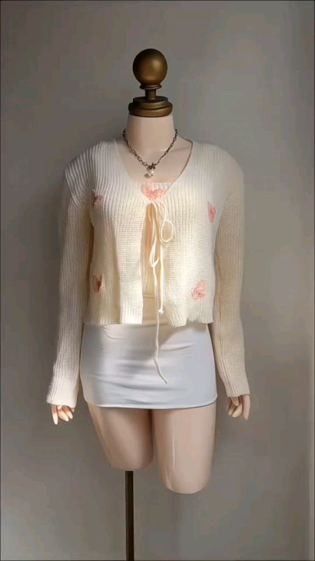 Affordable and fashionable knitted cardigan long sleeve top for women😍🥰#Cardigantop #Longsleevetop #Coveruptop #Knittedlongsleeve