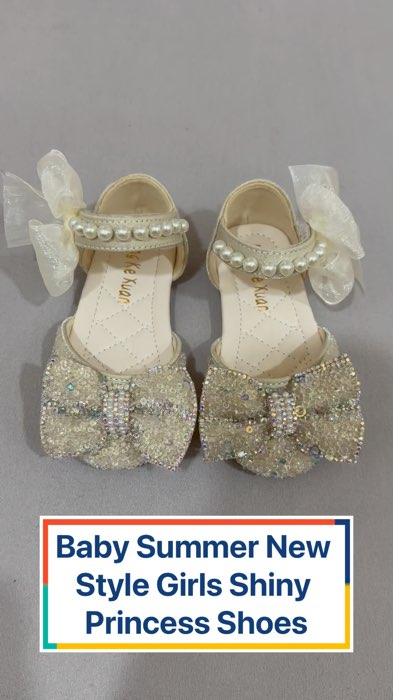 Summer New Style Girls Shiny Princess Shoes 2025 Children Bowknot Crystal Shoes Baby Girl Performance Soft Shoes. #sandals #shoes #babygirlshoes