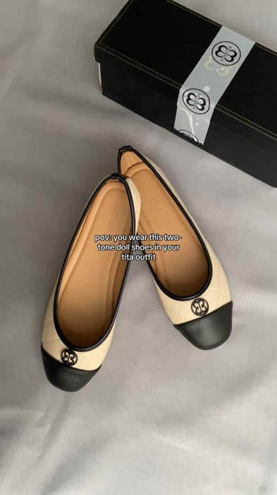 #dollshoes #flatsandals #flatshoes #shoesforwomen #twotone #titaOutfit #richtita #titavibes #classyoutfit #elegantoutfit #fyp