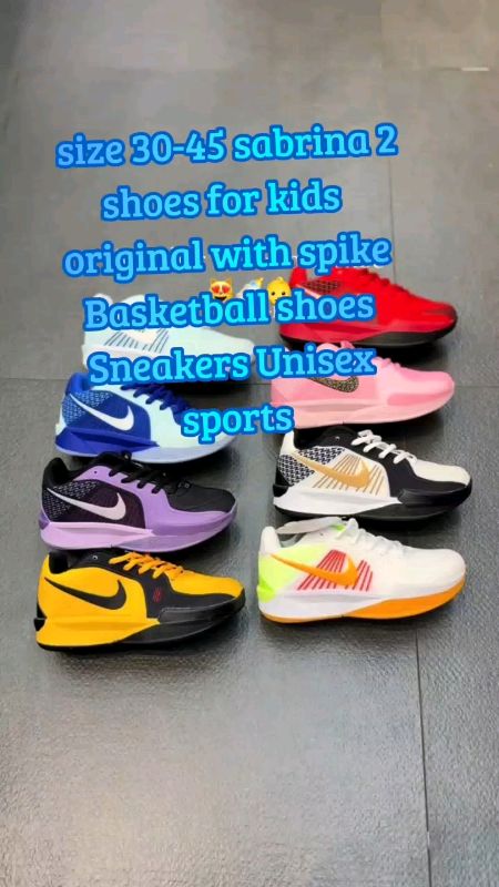 size 30-45 sabrina 2 shoes for kids  original with spike Basketball shoes Sneakers Unisex sports