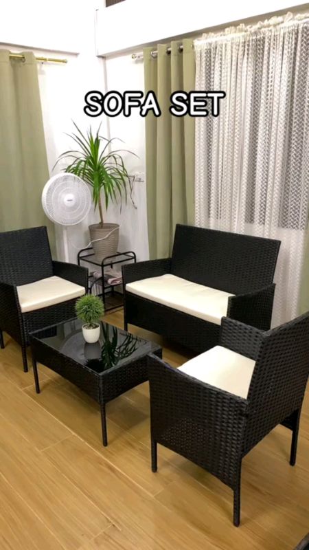 Patio Funiture 4 Pieces Outdoor And Indoor Rattan #FreeCoinsInShopeeVideo #HugotSaShopee #MasMuraSaShopee