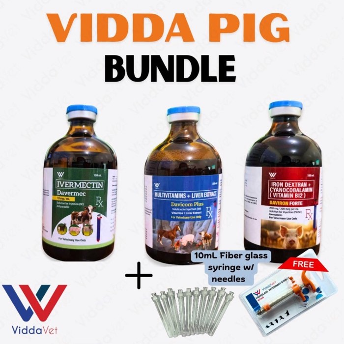 Vidda Pig Bundle All in One Care Pack Davicom Plus Daviron Forte Davermec TPX Tool #FreeCoinsInShopeeVideo