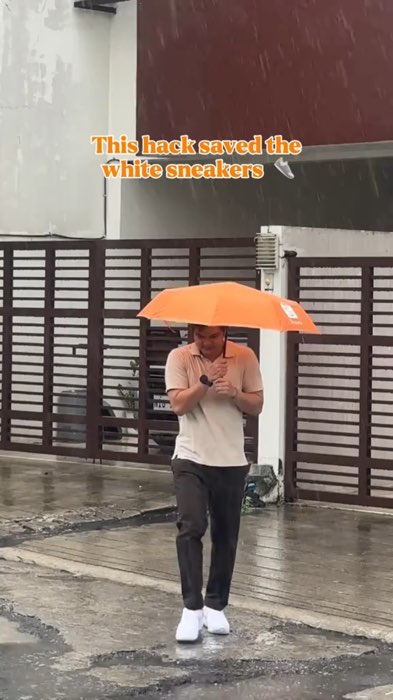 Rain? No prob bestie 🌧️👟 Keep your drip safe...