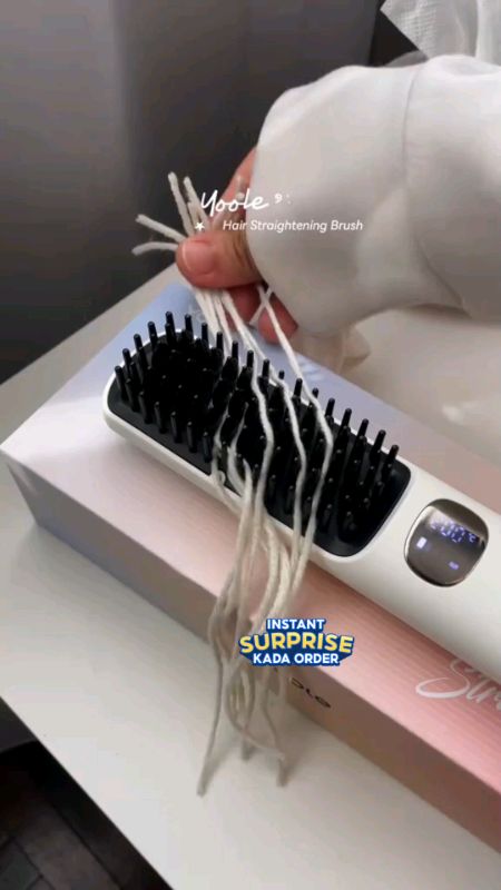 💫 #Yoole #Wireless #hairbrush #straightener