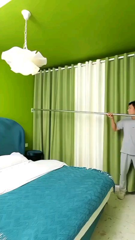 #Oolong Punch-free Telescopic Rod #Adjustable Stainless Steel Shower Curtain #Fyp #Trending #MasMuraSaShopee