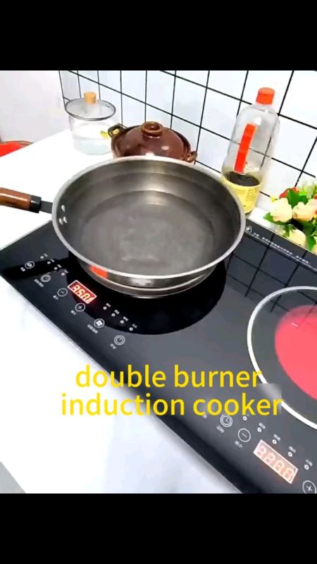 Electric Dual Induction Cooker Kitchome 220V 4400W Countertop Double Burner Touch Sensor Control#masmurasashopee #fyp #nice