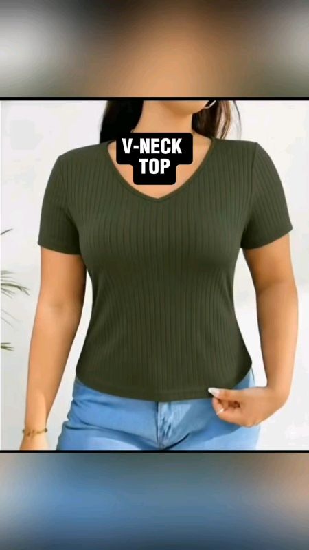 V-NECK TOP #loriellefashion #bestseller #trendytop #vneck