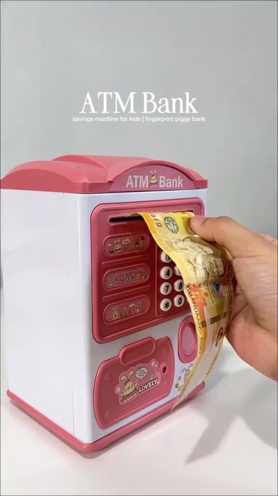 ￼Mini Piggy Bank ATM Toys Educational Toy Teaches Saving Money Habits Gift for Boys & Girls COD #foryou