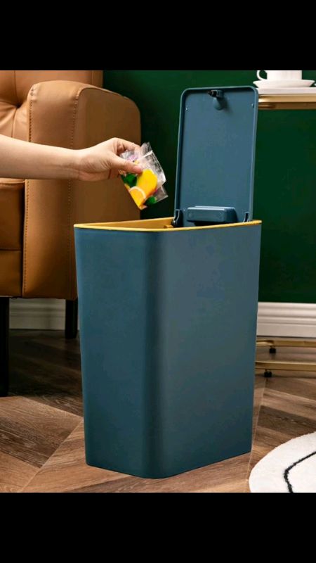 IMUTO Nordic Trash Can Trash Bin With Cover Large Press-type Rectangular Garbage Bin For Bathroom #fyp #FreeCoinsInShopeeVideo #MasMuraSaShopee