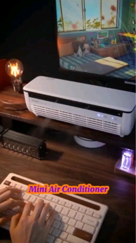#Tower Fan,Portable Reclining Air Conditioner 3 Speed Mute USB Rechargeable Desk Fan,Fan for Bedroom,Office,Outdoor Use