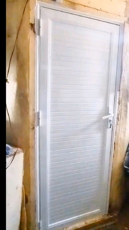 Aluminum bathroom door #homeimprovement #aluminumfabrication #aluminum