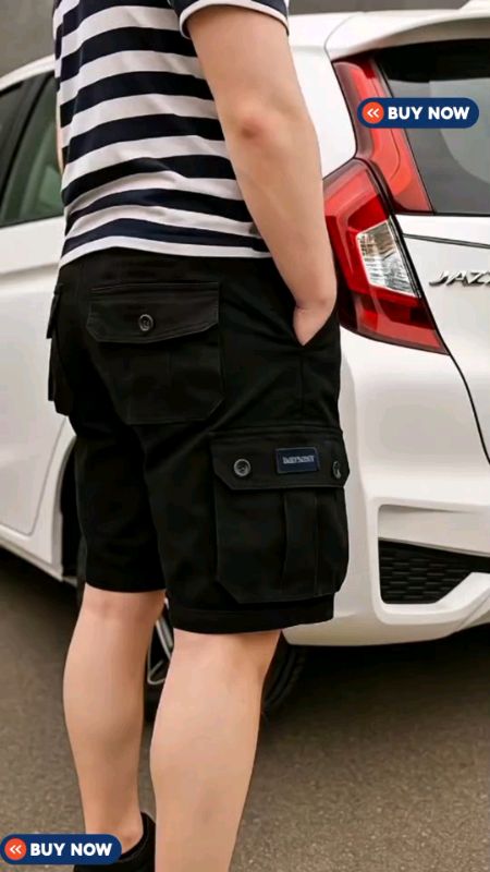Men's Casual Cargo Shorts Loose Fit Street wear Trendy Summer Short. #highlight #legit #MasMuraSaShopee #FreeCoinShopeeVideo
