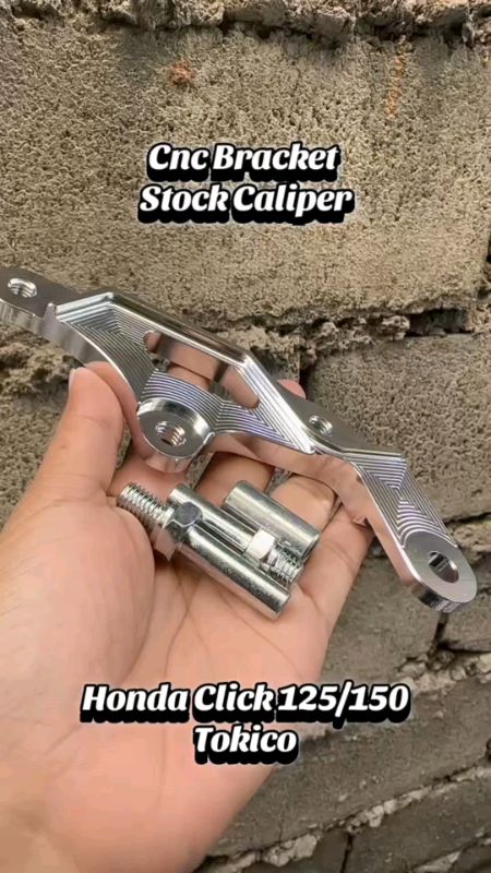 big disc brake 260mm for click i 125 150 beat scoopy carb fi genio Kdr racing cnc bracket#masmurasashopee