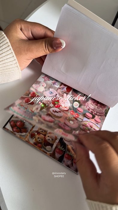 why is everything in this japanese sticker book SO cute?? 😭✨ #stickers #sticker #stickerbook #journal #journaling