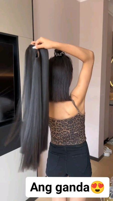 Invisible Hair Extensions Long Hair Wig Straight and Curly Hair #hairextension #longhairwig #hairwig #ShopeePHPaydaySale #MasMuraSaShopee #shopeesale