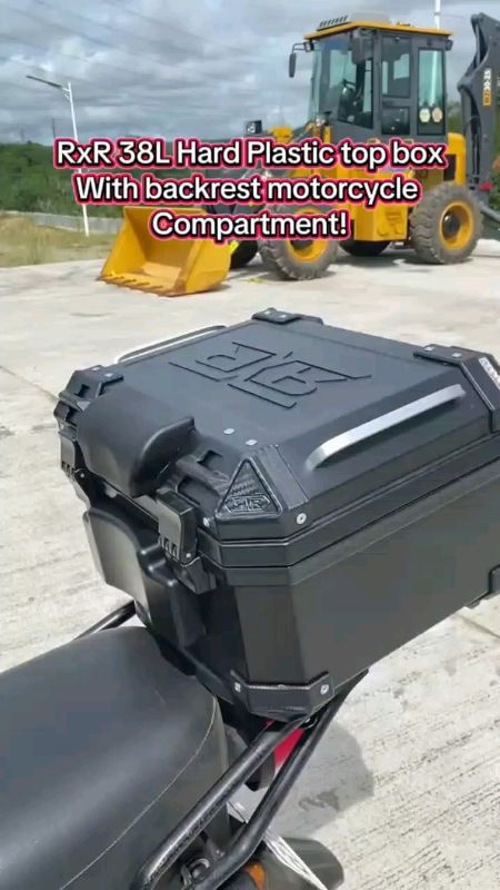 38L RXR HARD PLASTIK TOP BOX Motorcycle Compartment Box Helmet Motorcycle Top Box Model: 767#MasMuraSaShopee #shopeePHPadaysale #everyone #viral