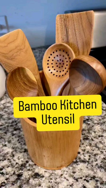 Eco Friendly Bamboo Kitchen Utensils  Set Tool #FreeCoinsInShopeeVideo #Murasashoppee #FREECOINSINSHOPEE #bambookitchenutensils