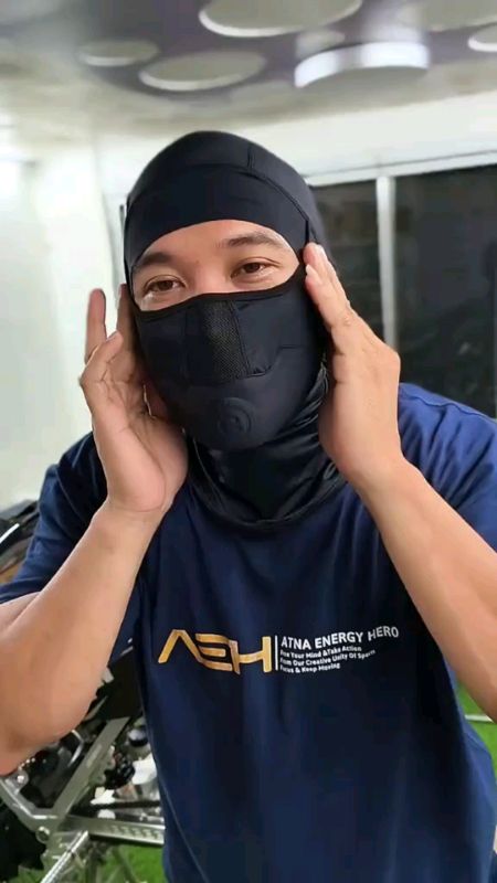 GUMAO Balaclava Full Face Mask Motorcycle Breathable High Quality Face Mask Neck Cover Quick Dry Anti UV Absorb Sweat#FreeCoinsInShopeeVideo