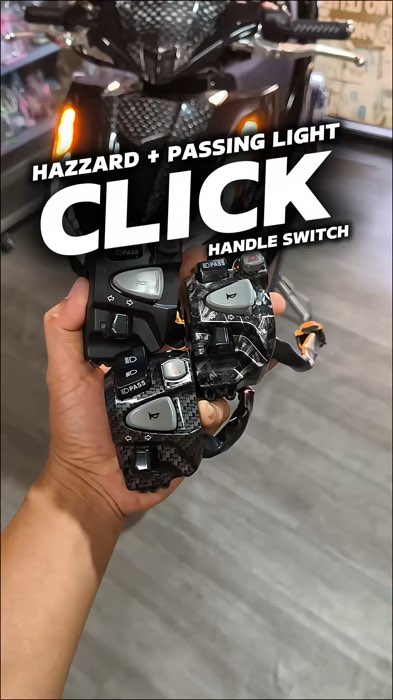 Domino Handle Switch For Honda Click with Pssing Light Hazard Light PLug and play