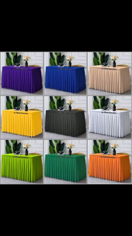 Pleated Table Skirting Geena Tablecloth Skirt Elegant Banquet & Event Table Cover #MasMuraSaShopee #FreeCoinsInShopeeVideo #WishListMoSagotKo #BestBuy