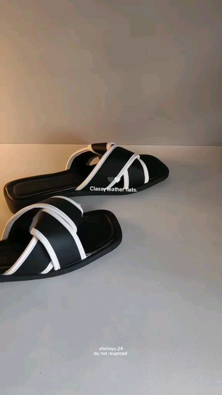 YOTO Fashion French Leather Sandals for women 🖤🤍