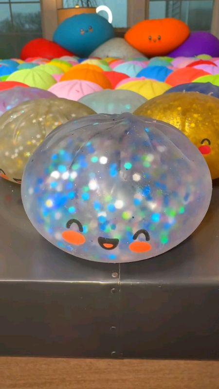 Glitter Dumpling Squishy !🥰💓#squishy #glitterdumpling #glittersquishy #toys